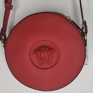 VersaceLa Medusa Leather Disco Bag